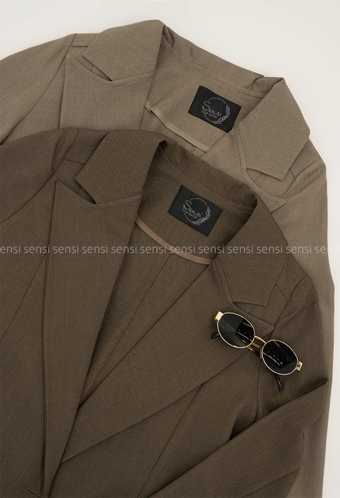 مانتو مانتو بلند یقه بلیزر @کد1005383